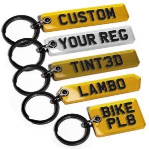 number plate key ring